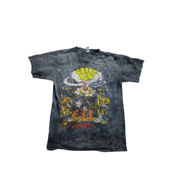 Men’s Green Day “Dookie” Band Tee – Grey Tie-Dye, Size Large, 100% Cotton - Picture 1 of 8